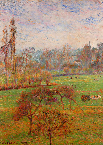 Autumn Morning 1892 Painting by Camille Pissarro Fine Art Print (6 Sizes)