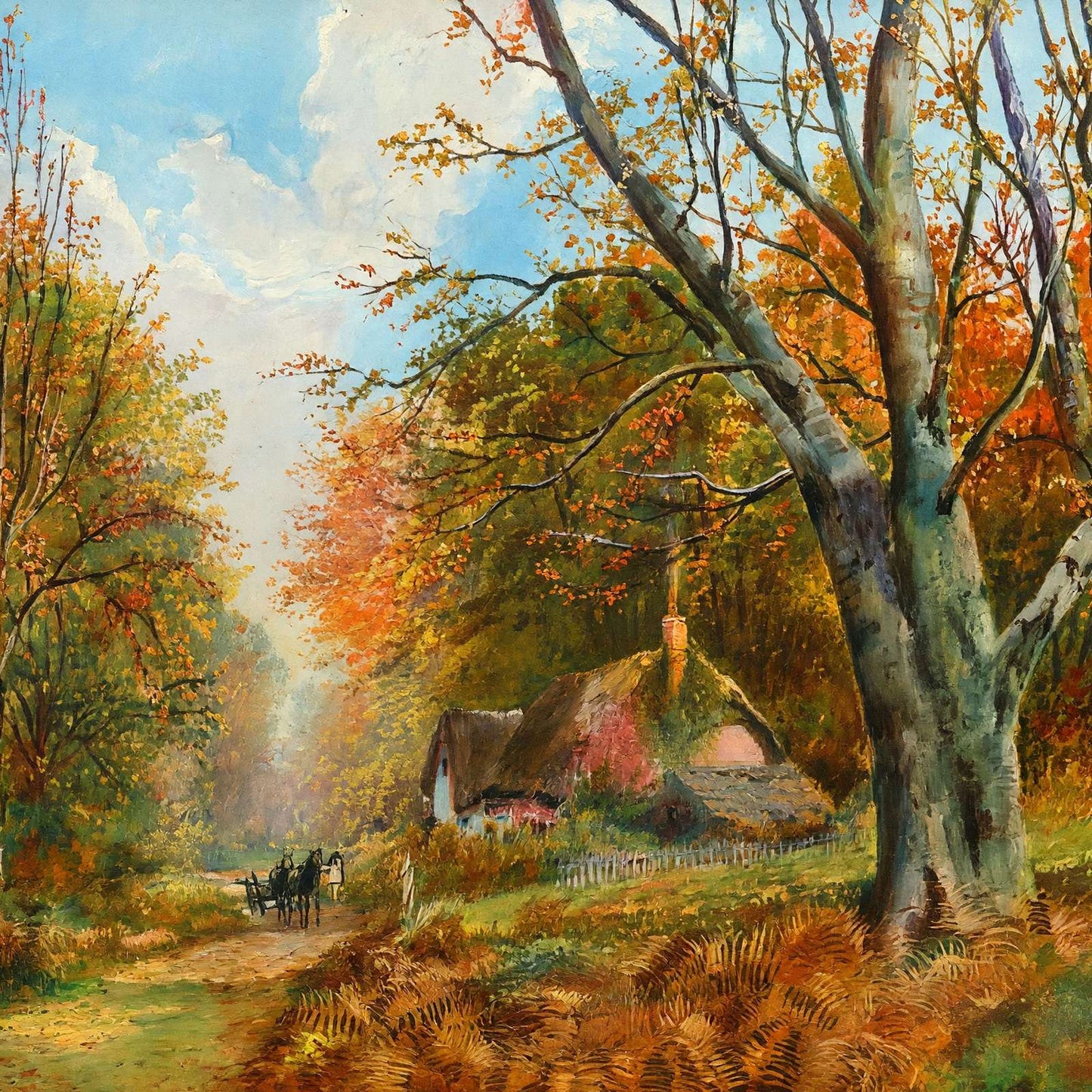 Autumn in the Boldrewood Hampshire in 1904 Art Print (7 Sizes) - Reproduction