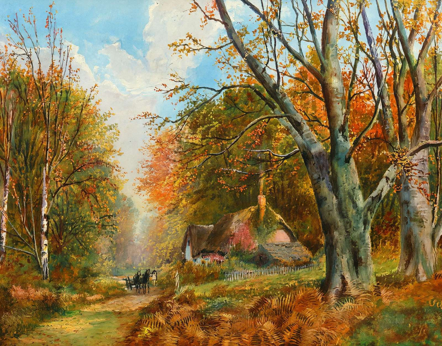Autumn in the Boldrewood Hampshire in 1904 Art Print (7 Sizes) - Reproduction