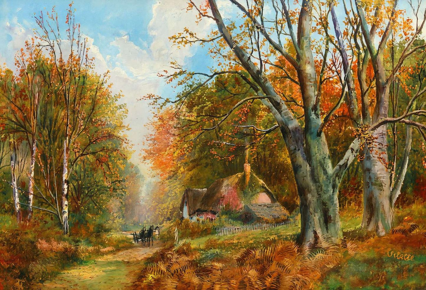 Autumn in the Boldrewood Hampshire in 1904 Art Print (7 Sizes) - Reproduction