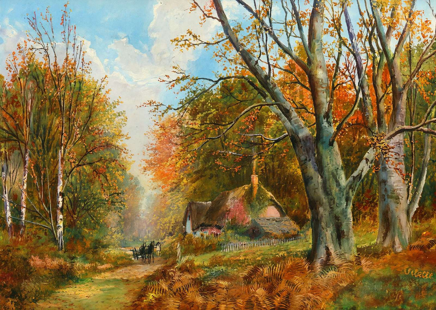 Autumn in the Boldrewood Hampshire in 1904 Art Print (7 Sizes) - Reproduction