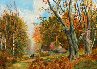 Autumn in the Boldrewood Hampshire in 1904 Art Print (7 Sizes) - Reproduction