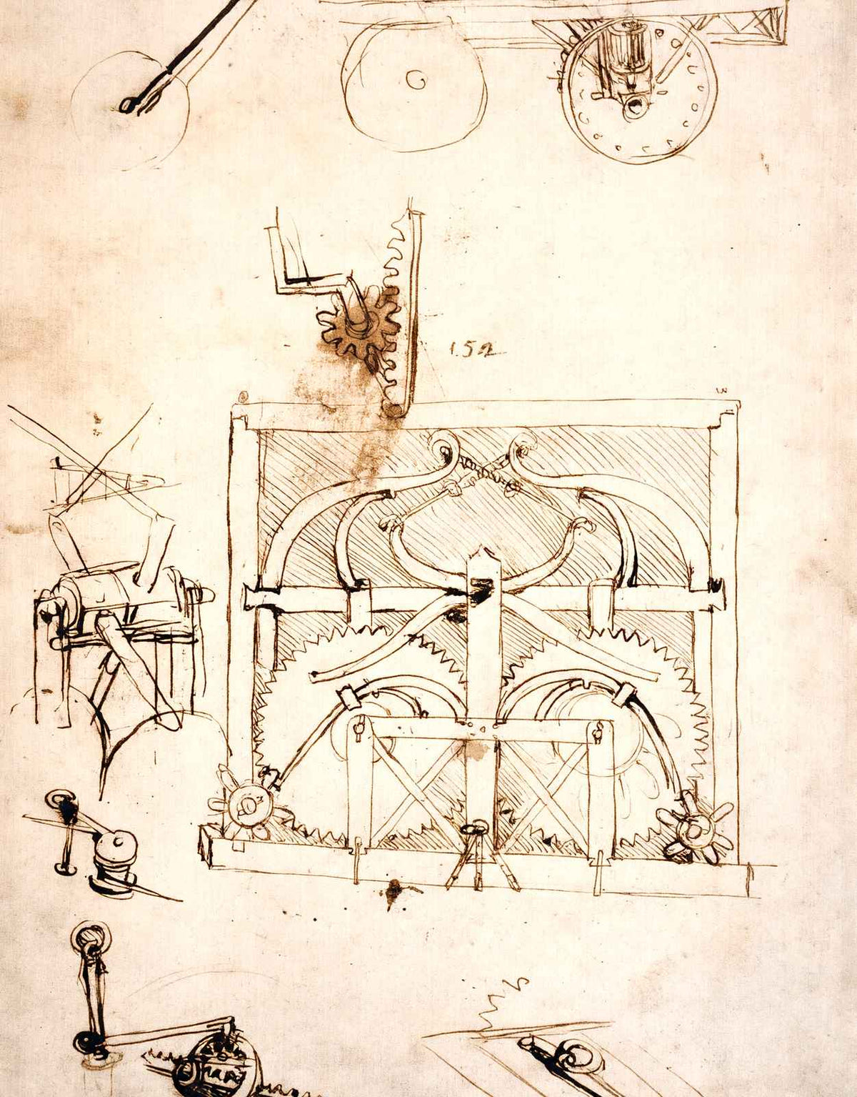 Automobile Art Print 1480 Painting by Leonardo da Vinci (6 Sizes) - Acid Free