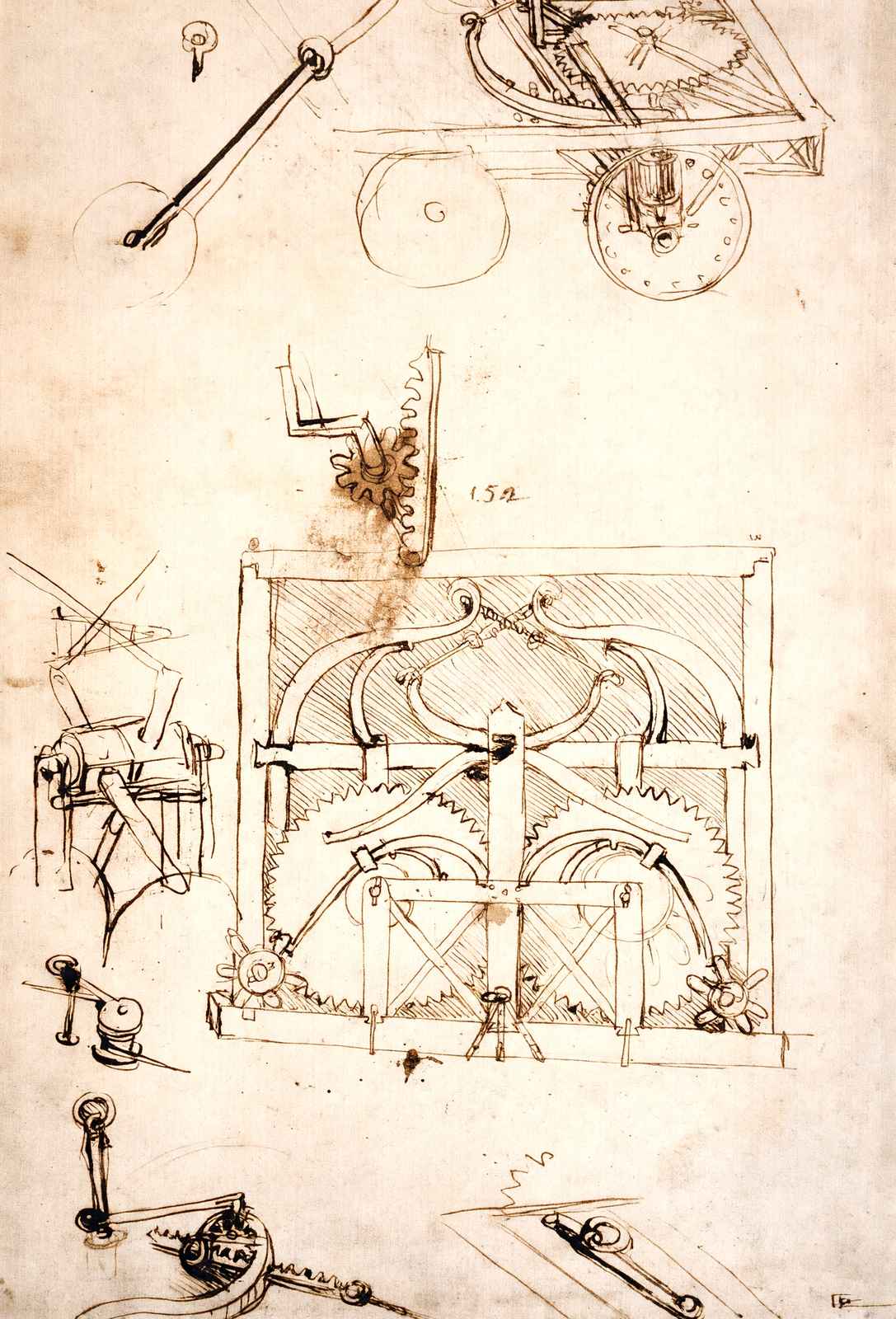 Automobile Art Print 1480 Painting by Leonardo da Vinci (6 Sizes) - Acid Free