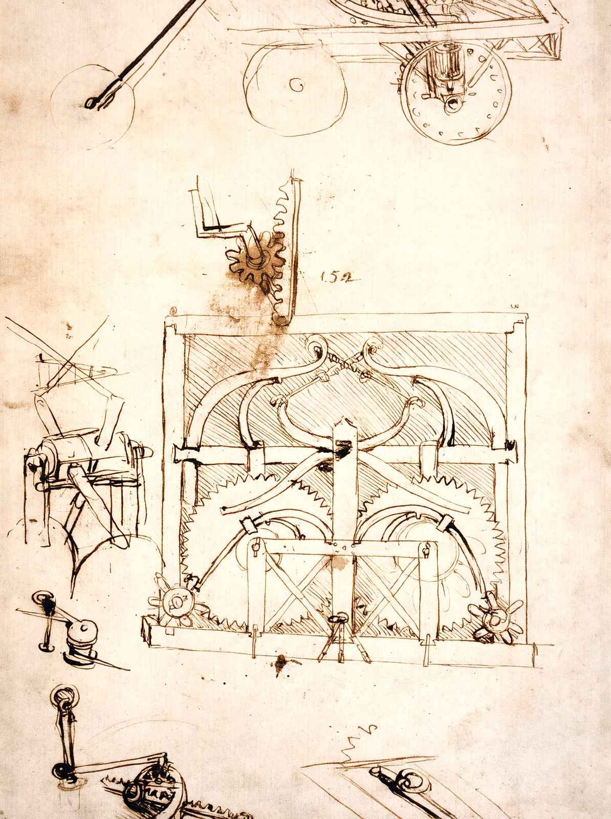 Automobile Art Print 1480 Painting by Leonardo da Vinci (6 Sizes) - Acid Free