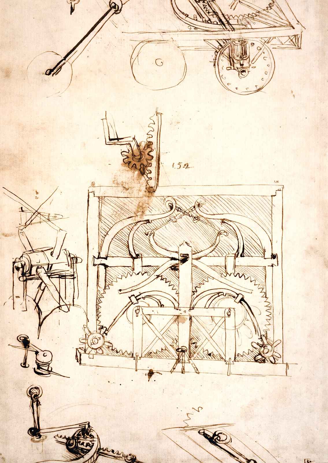 Automobile Art Print 1480 Painting by Leonardo da Vinci (6 Sizes) - Acid Free