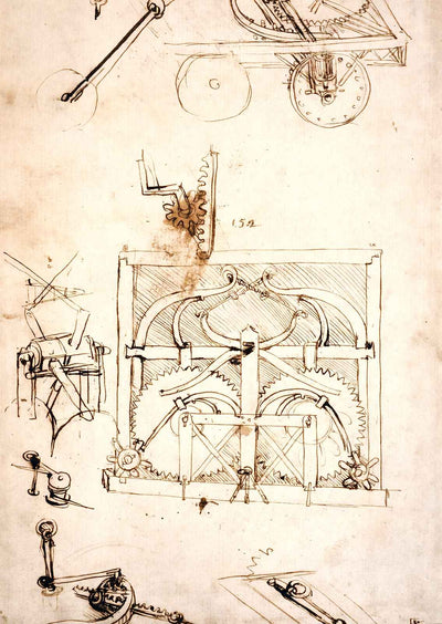 Automobile Art Print 1480 Painting by Leonardo da Vinci (6 Sizes) - Acid Free