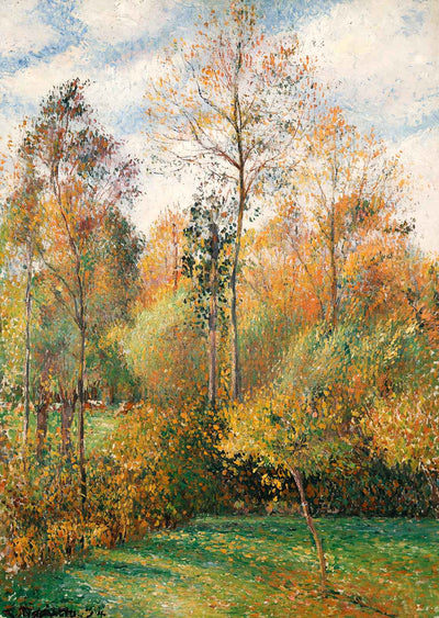 Autumn, Poplars 1894 Painting by Camille Pissarro Art Print (6 Sizes)