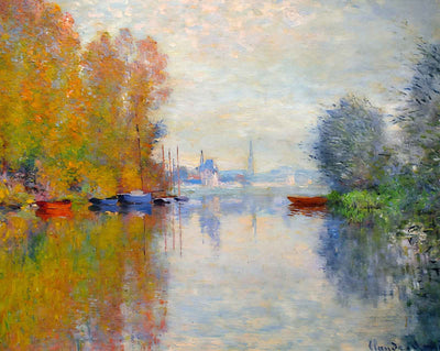 Autumn on the Seine at Argenteuil art print by Claude Monet (1873)