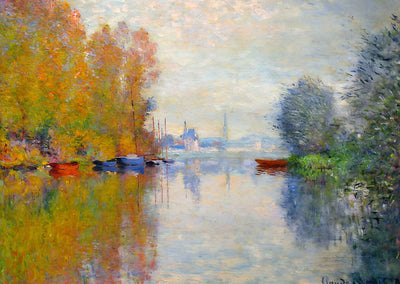 Autumn on the Seine at Argenteuil 1873 by Claude Monet Art Print (6 Sizes)