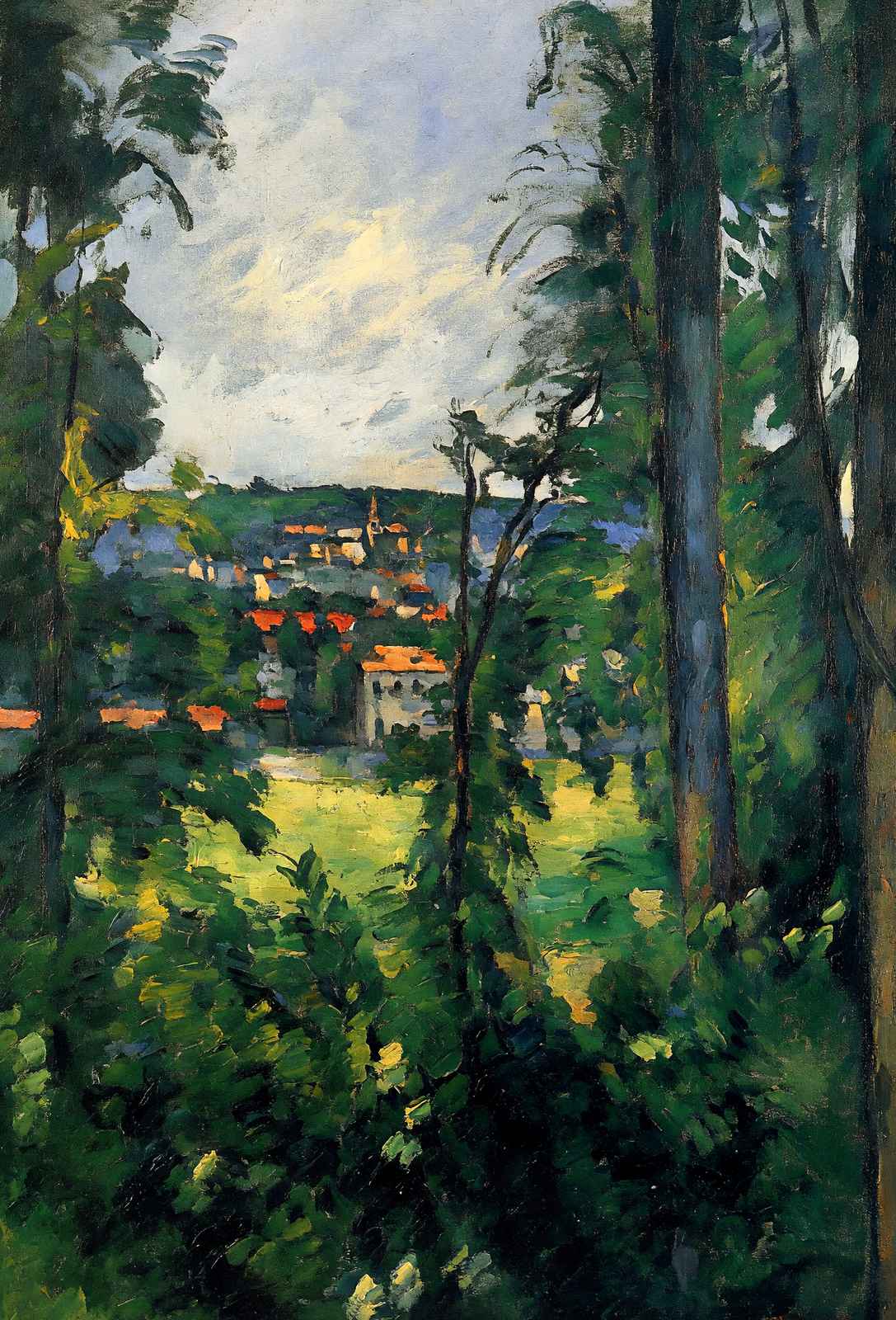 Auvers. View from Nearby Art Print 1877 Painting by Paul Cezanne (6 Sizes)