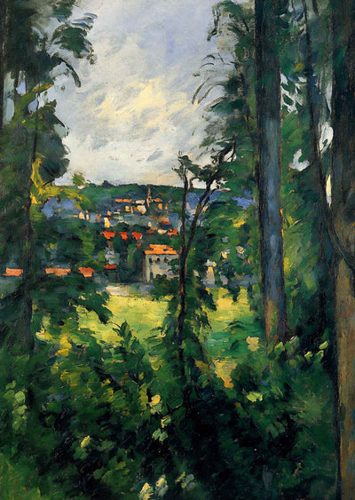 Auvers. View from Nearby Art Print 1877 Painting by Paul Cezanne (6 Sizes)