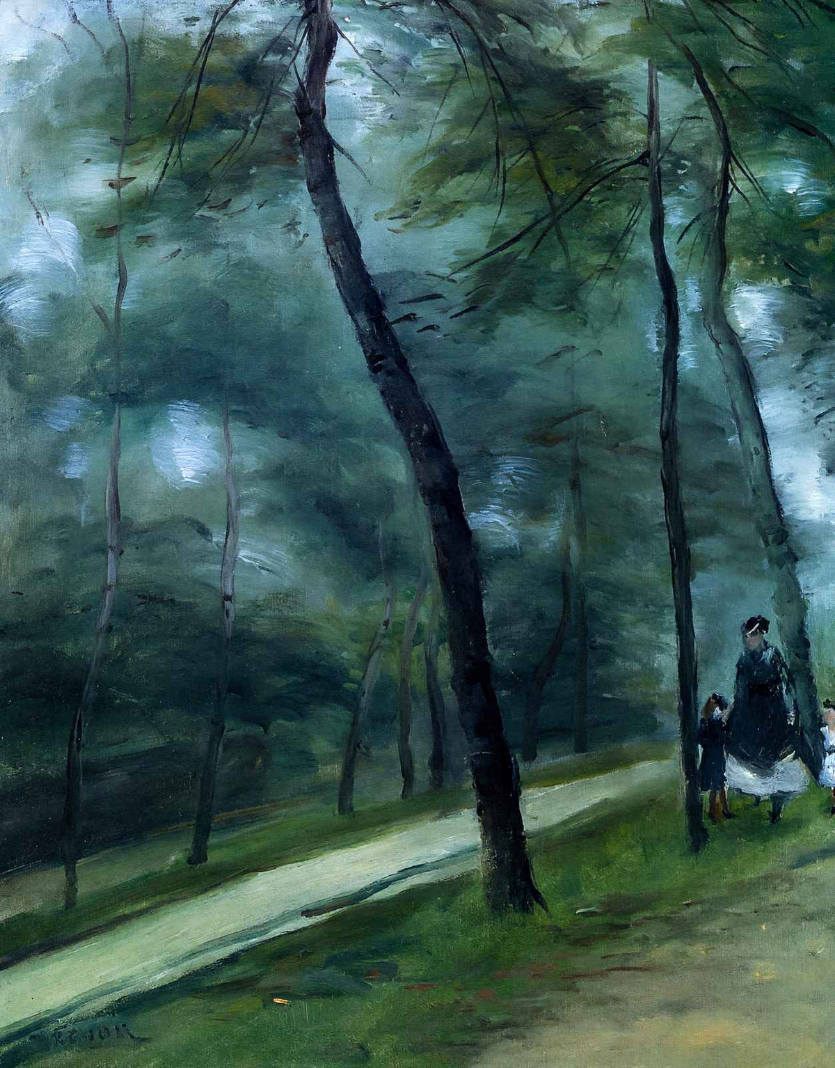 A Walk in the Woods (Madame Lecoeur and Her Children) 1870 Art Print (6 Sizes)