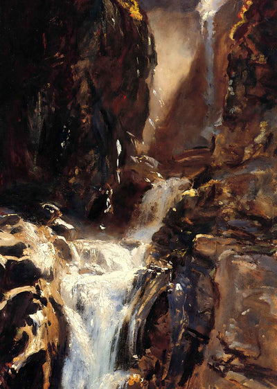 A Waterfall Art Print 1910 Painting by John Singer Sargent (6 Sizes)