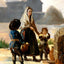 A Woman and Two Children Art Print 1786 by a Fountain by Goya (6 Sizes)