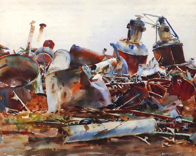 A Wrecked Sugar Refinery fine art print by John Singer Sargent (1918)