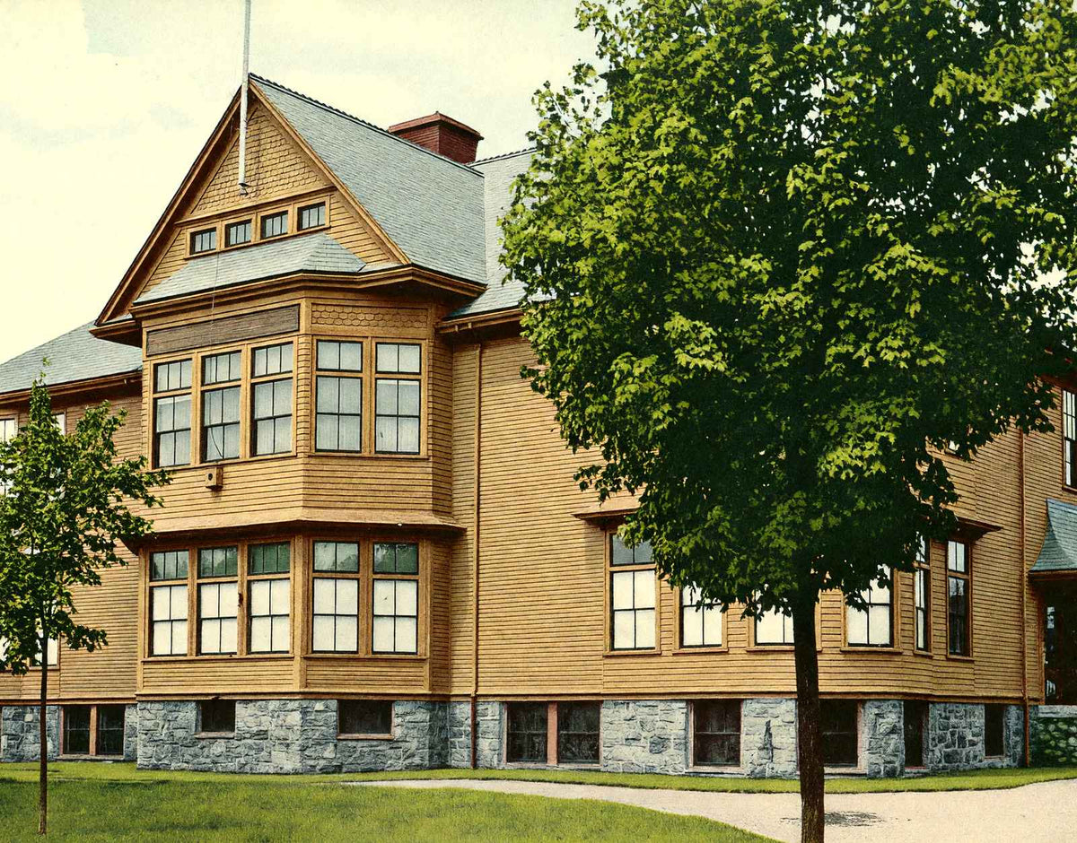Ayers School, Maplewood, Massachusetts in 1910 Vintage Print (7 Sizes)