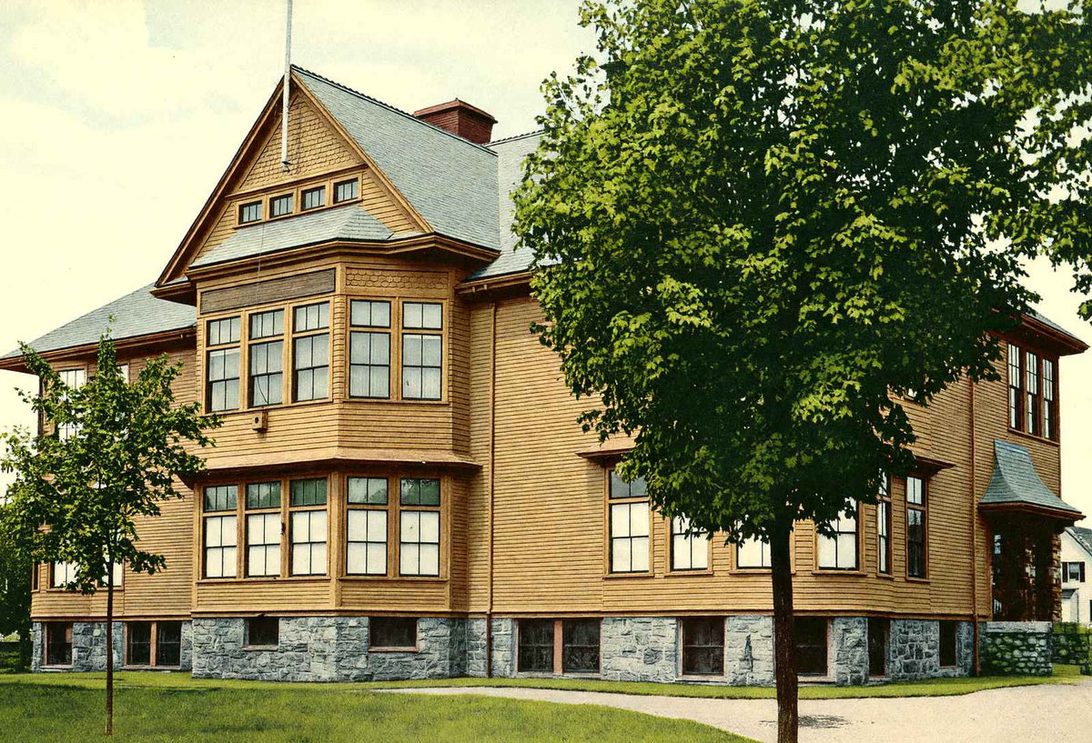Ayers School, Maplewood, Massachusetts in 1910 Vintage Print (7 Sizes)