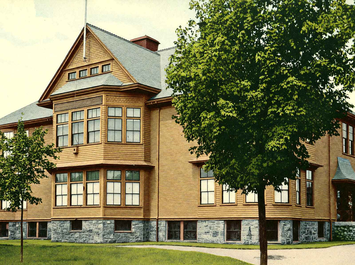 Ayers School, Maplewood, Massachusetts in 1910 Vintage Print (7 Sizes)