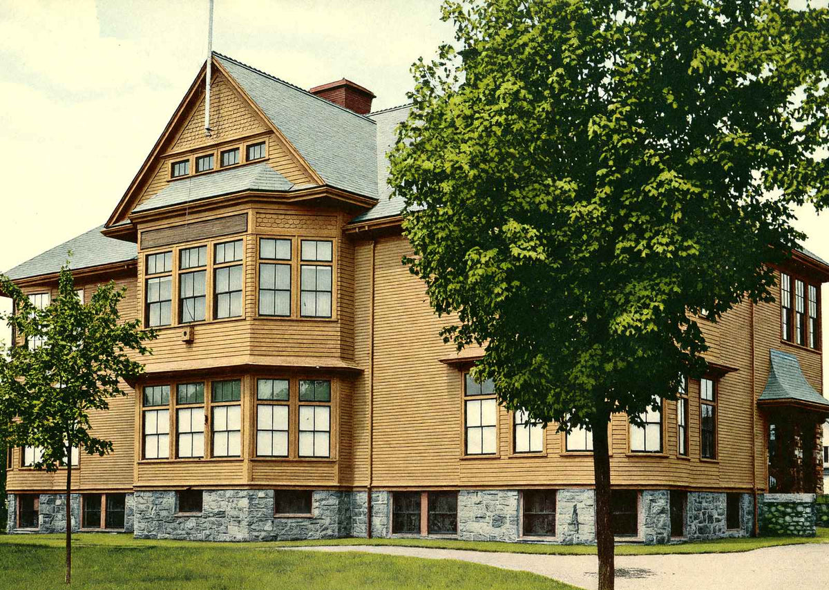 Ayers School, Maplewood, Massachusetts in 1910 Vintage Print (7 Sizes)
