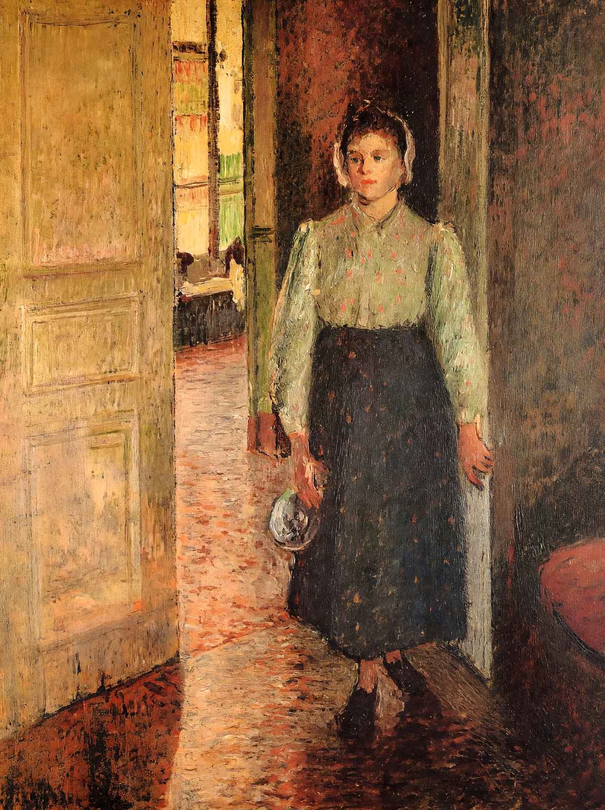 A Young Maid Fine Art Print 1896 Painting by Camille Pissarro (6 Sizes)