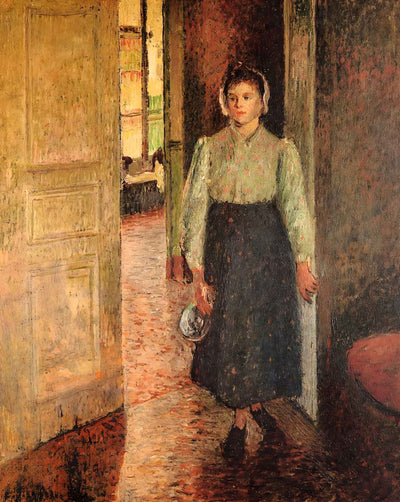 A Young Maid art print by Camille Pissarro (1896)