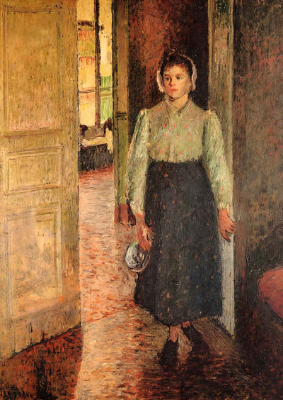 A Young Maid Fine Art Print 1896 Painting by Camille Pissarro (6 Sizes)