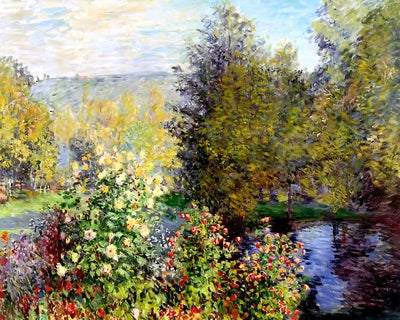 A Corner of the Garden at Montgeron Painting by Claude Monet 8x10" Art Print