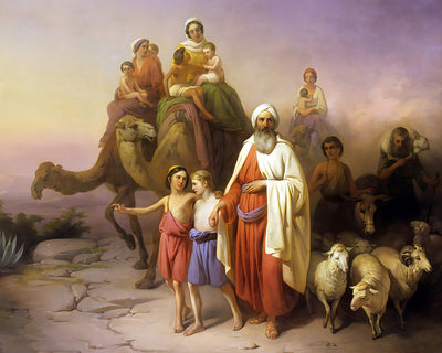 Abraham's Journey from Ur to Canaan Painting 8x10" Bible Art Print