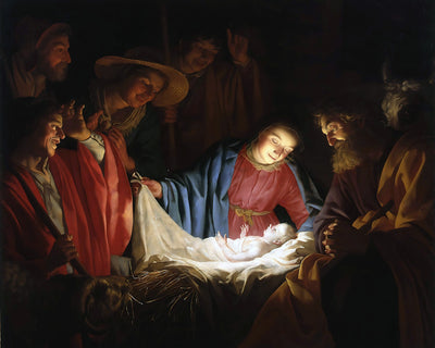 Adoration of the Shepherds by Bartolomé Murillo 8x10" Art Print (Jesus)