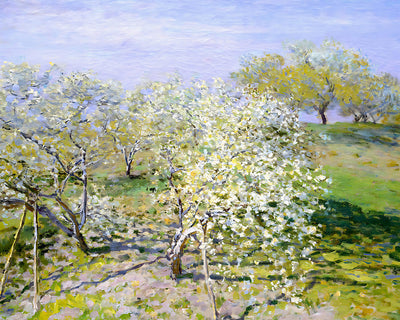 Apple Trees in Bloom Painting by Claude Monet 8x10" Art Print