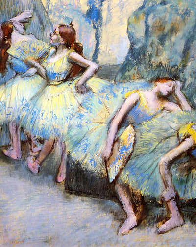 Ballet Dancers in the Wings fine art print by Edgar Degas (1900)