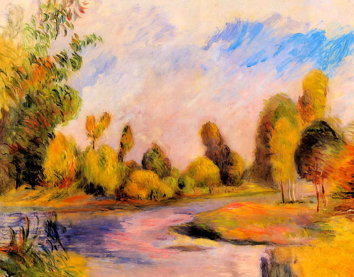 Banks of a River 1896 Painting by Pierre-Auguste Renoir Fine Art Print (6 Sizes)