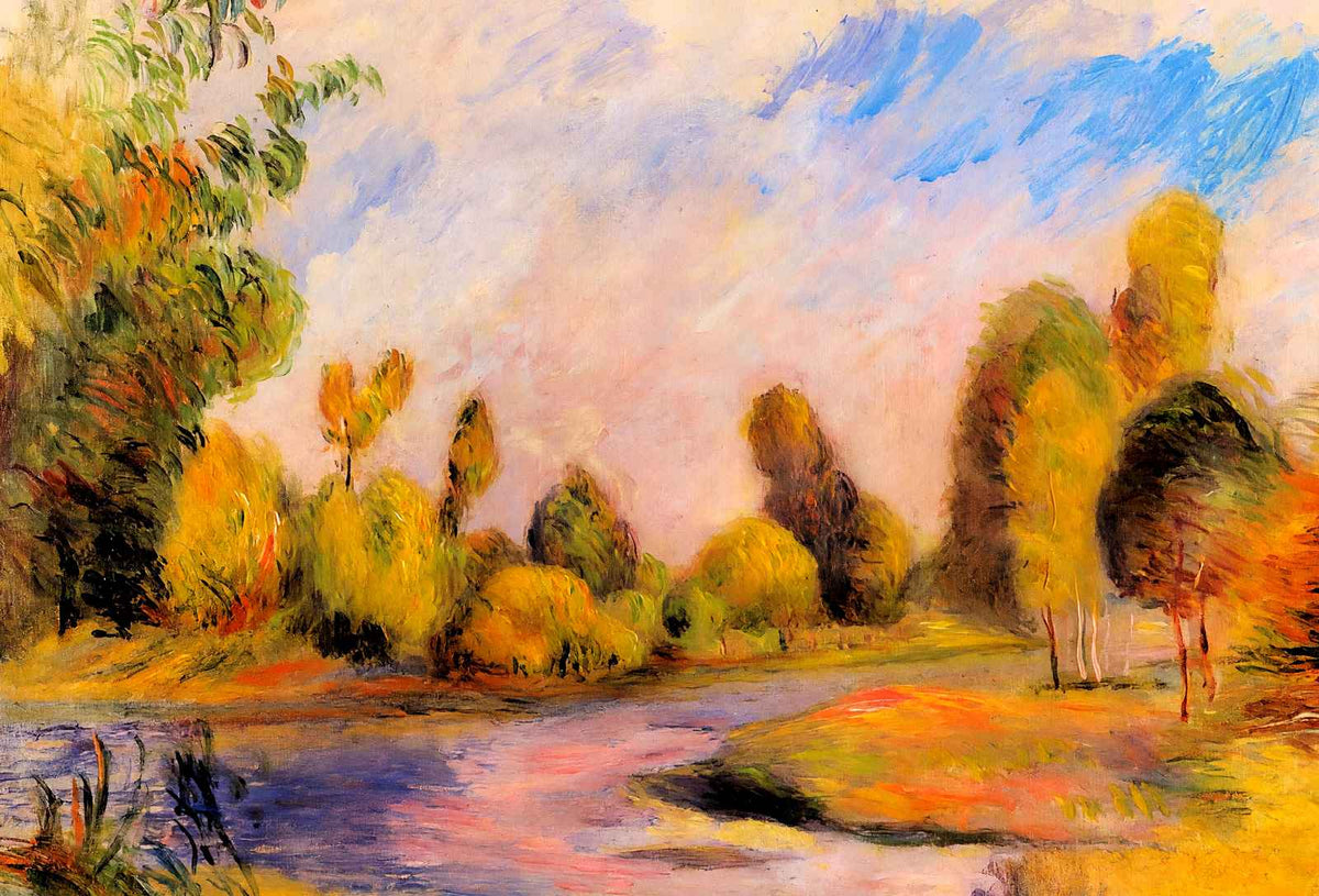 Banks of a River 1896 Painting by Pierre-Auguste Renoir Fine Art Print (6 Sizes)
