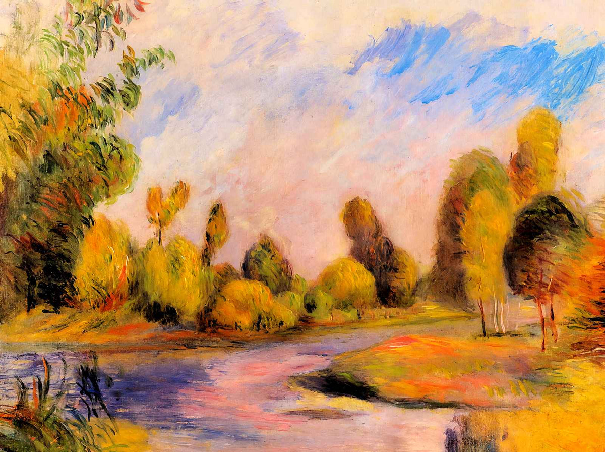 Banks of a River 1896 Painting by Pierre-Auguste Renoir Fine Art Print (6 Sizes)