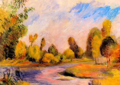 Banks of a River 1896 Painting by Pierre-Auguste Renoir Fine Art Print (6 Sizes)
