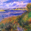 Banks of the Seine at Champrosay fine art print by Pierre-Auguste Renoir (1876)