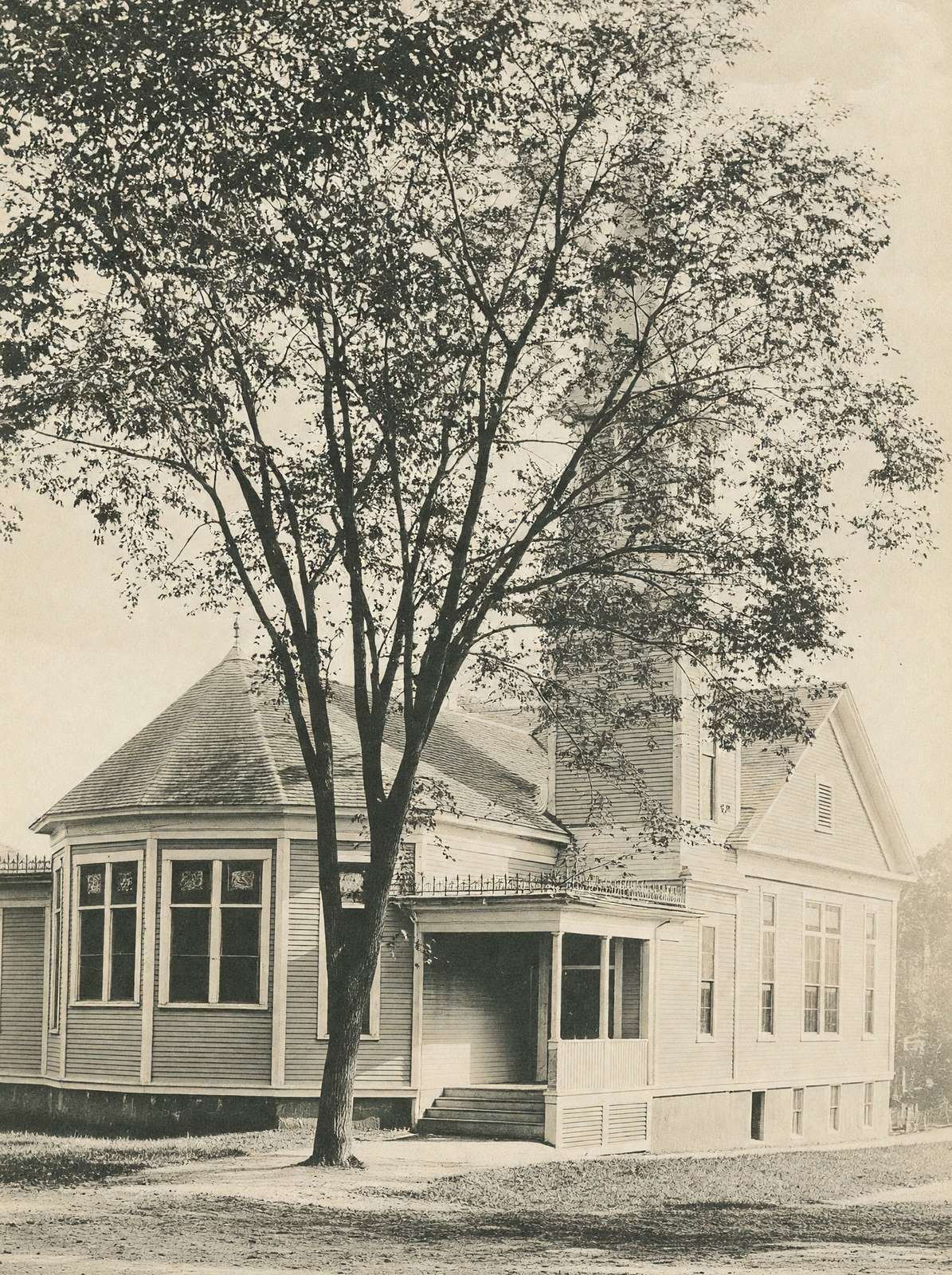 Baptist Church Fairfield Maine in 1907 Vintage Print (7 Sizes) - High Quality