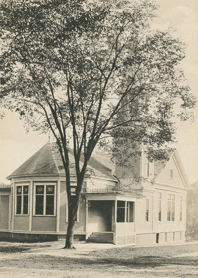 Baptist Church Fairfield Maine in 1907 Vintage Print (7 Sizes) - High Quality