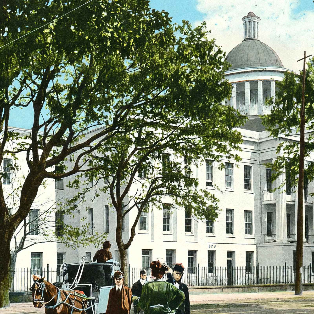 Barton Academy Mobile Alabama in 1905 Vintage Print (7 Sizes) - Premium Quality