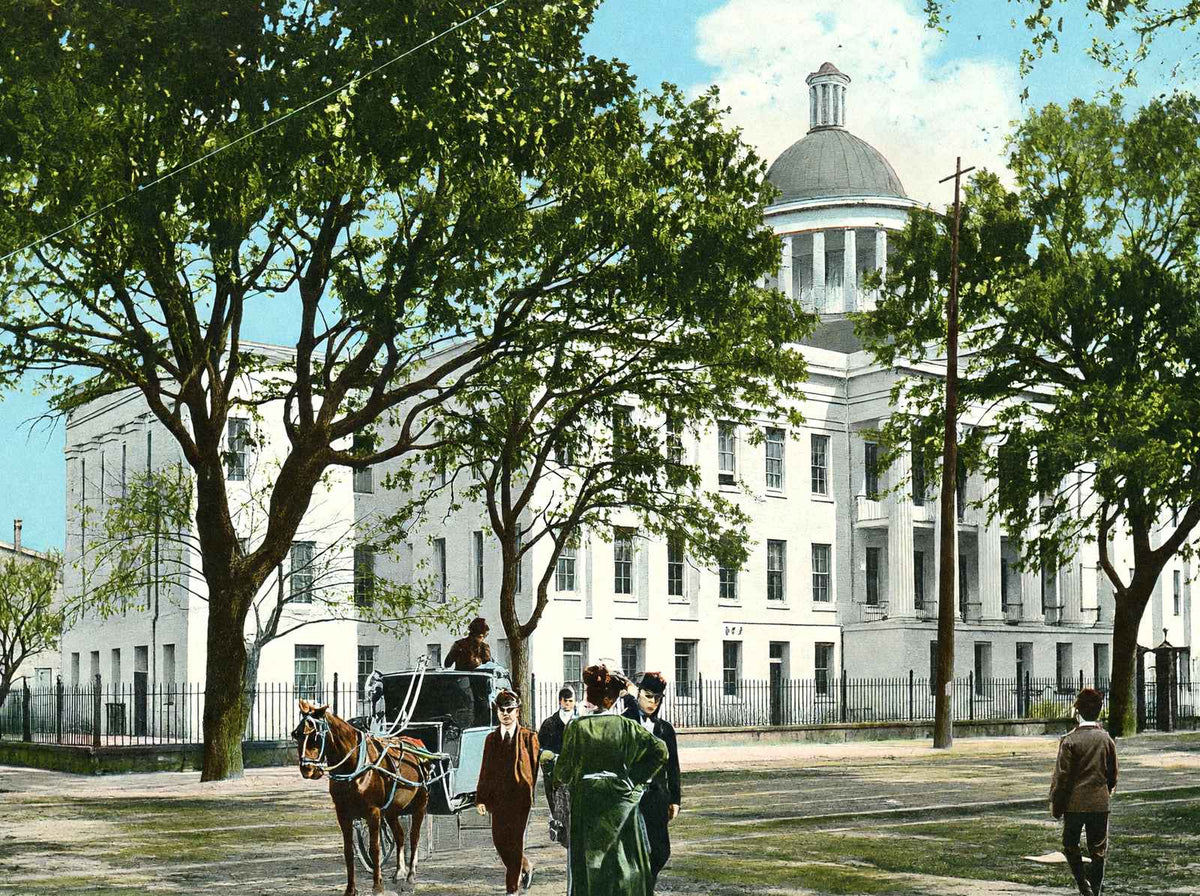 Barton Academy Mobile Alabama in 1905 Vintage Print (7 Sizes) - Premium Quality