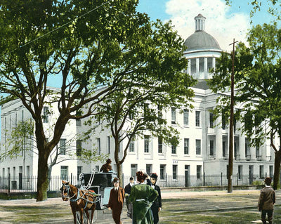Barton Academy in Mobile in 1905 vintage print