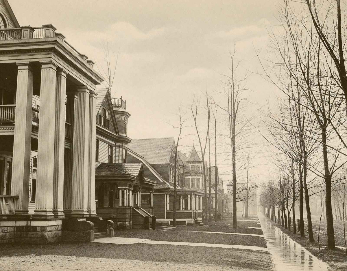 Third Street Looking East Barberton Ohio in 1906 Vintage Print (7 Sizes)
