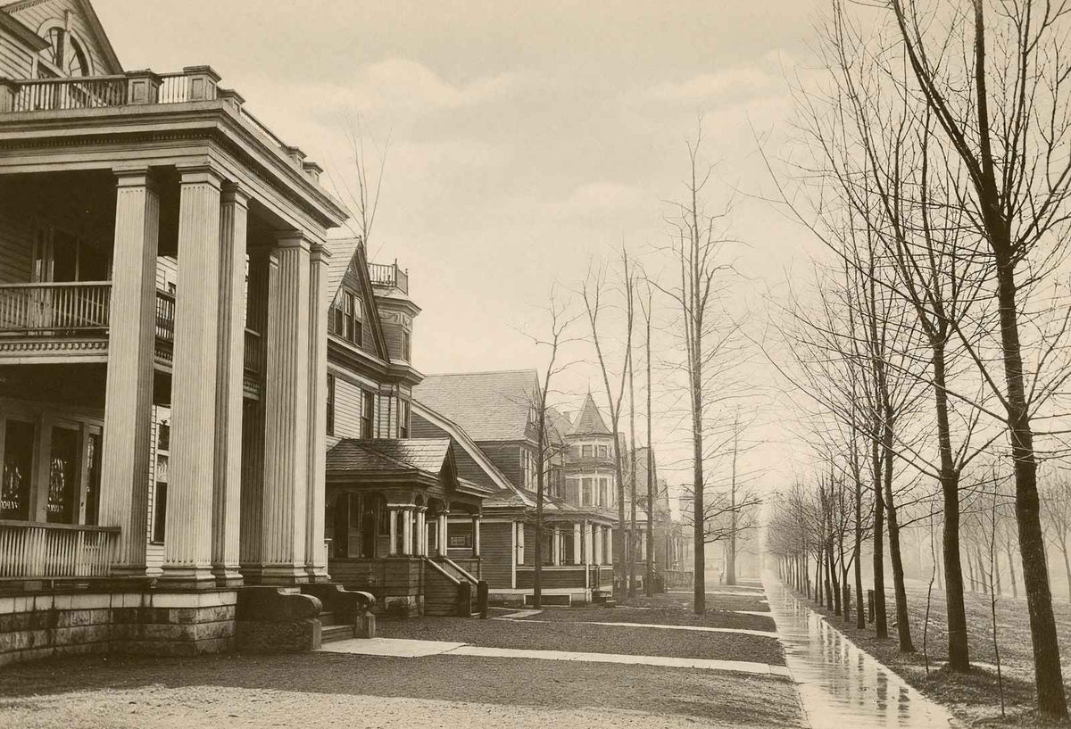 Third Street Looking East Barberton Ohio in 1906 Vintage Print (7 Sizes)
