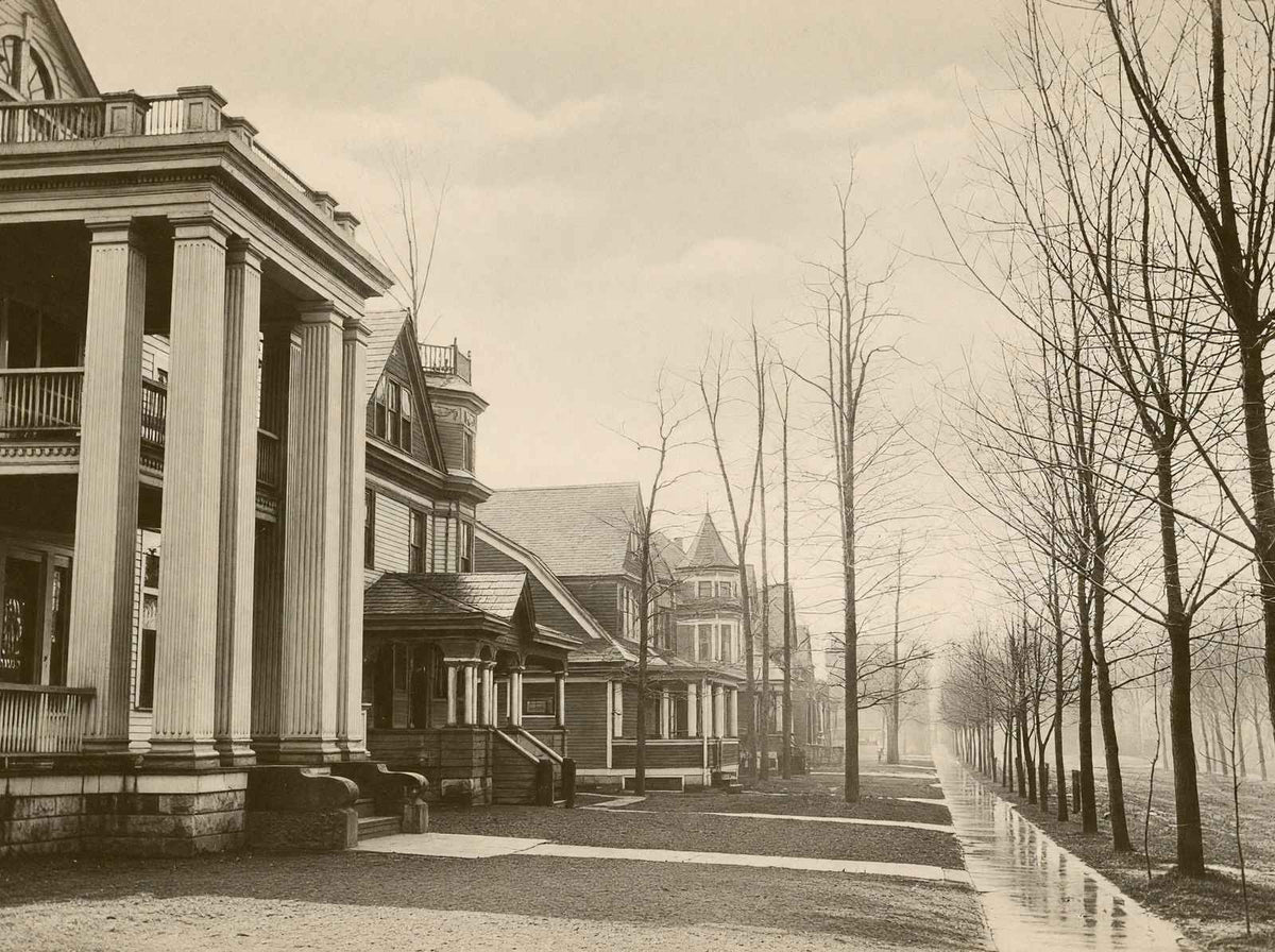 Third Street Looking East Barberton Ohio in 1906 Vintage Print (7 Sizes)