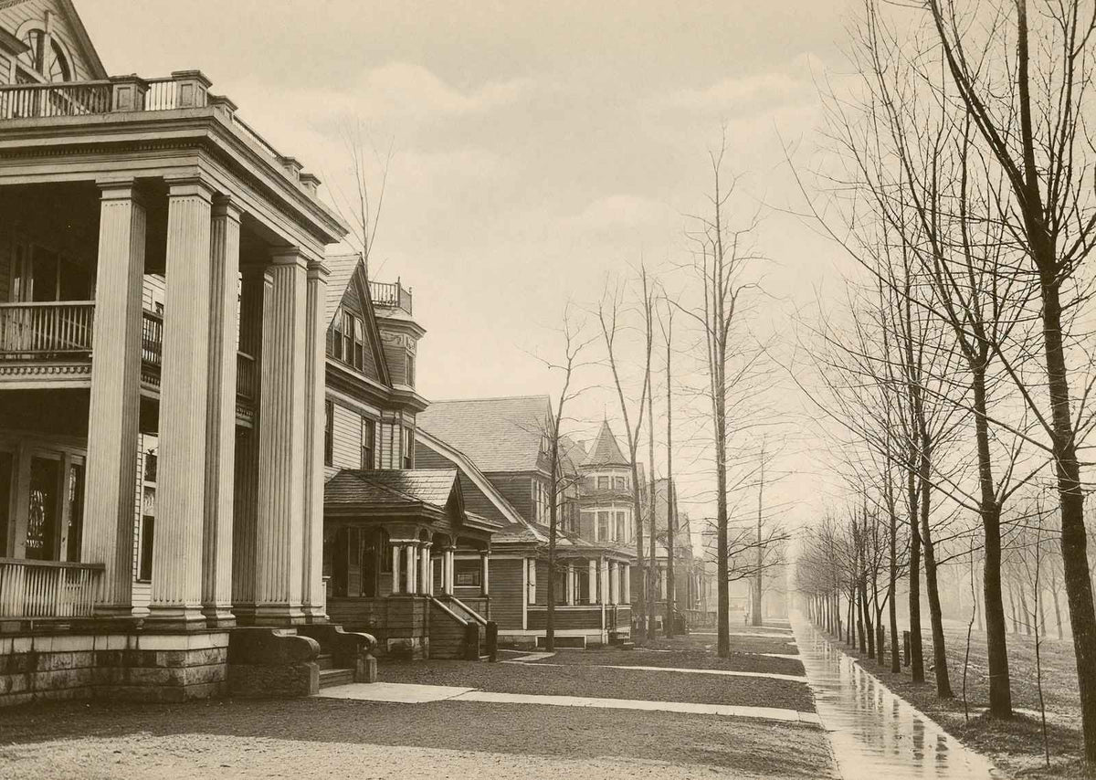 Third Street Looking East Barberton Ohio in 1906 Vintage Print (7 Sizes)