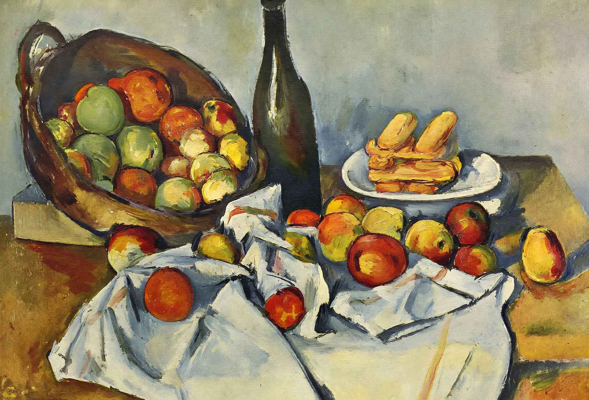 Basket of Apples Art Print 1895 Painting by Paul Cezanne (6 Sizes)