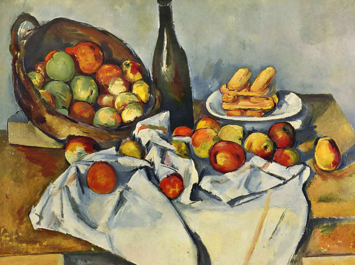 Basket of Apples Art Print 1895 Painting by Paul Cezanne (6 Sizes)