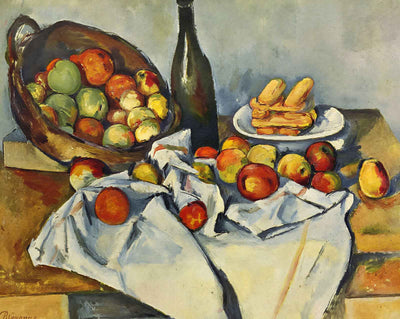 Basket of Apples painting print by Paul Cezanne (1895)