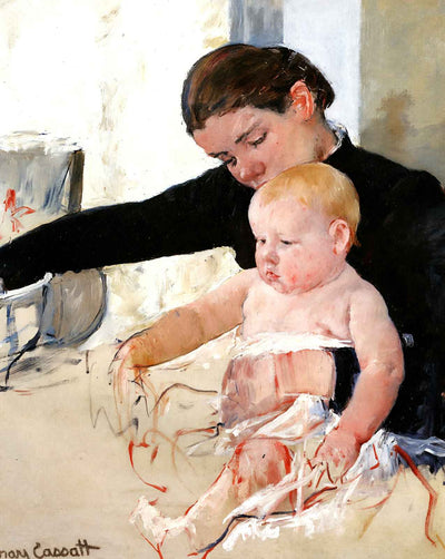 Bathing the Young Heir fine art print by Mary Cassatt (1891)